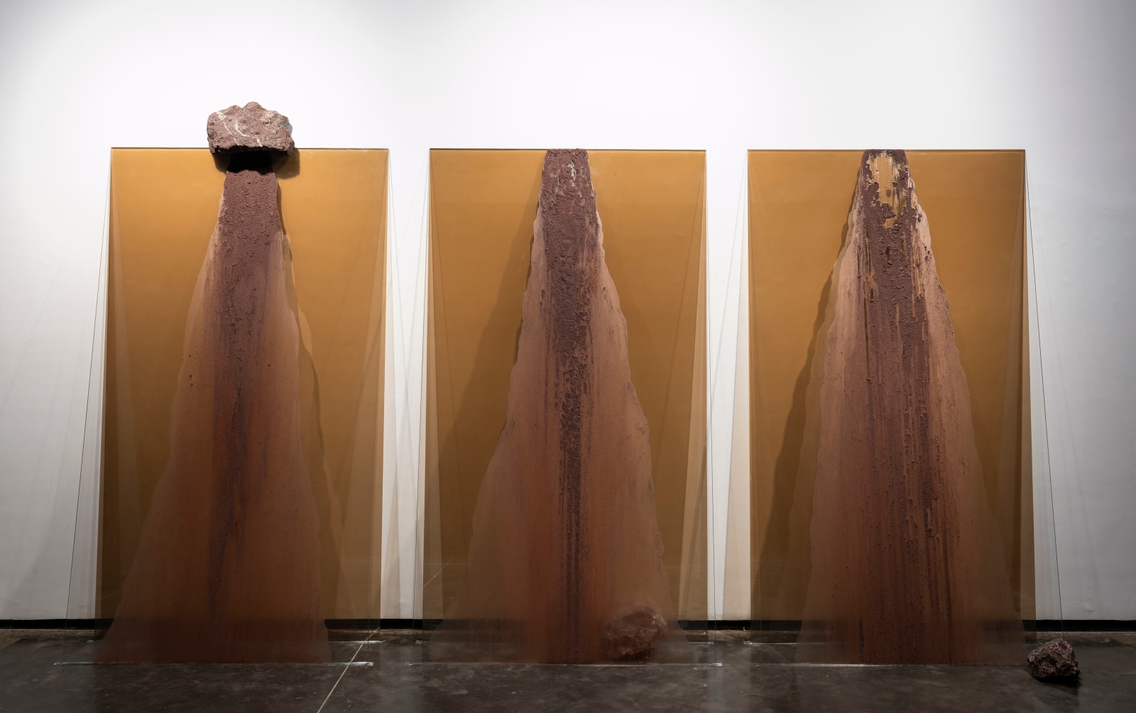 Neha Choksi, Crush a stone and let it rain down clarity. Hold time running. Held slant. Drop everything you cannot hold. Let the stone cry., 2024