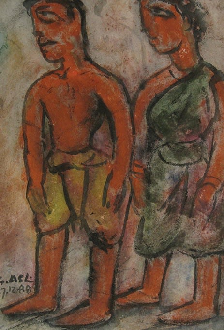 Gobardhan Ash, Farmer Couple, 1988