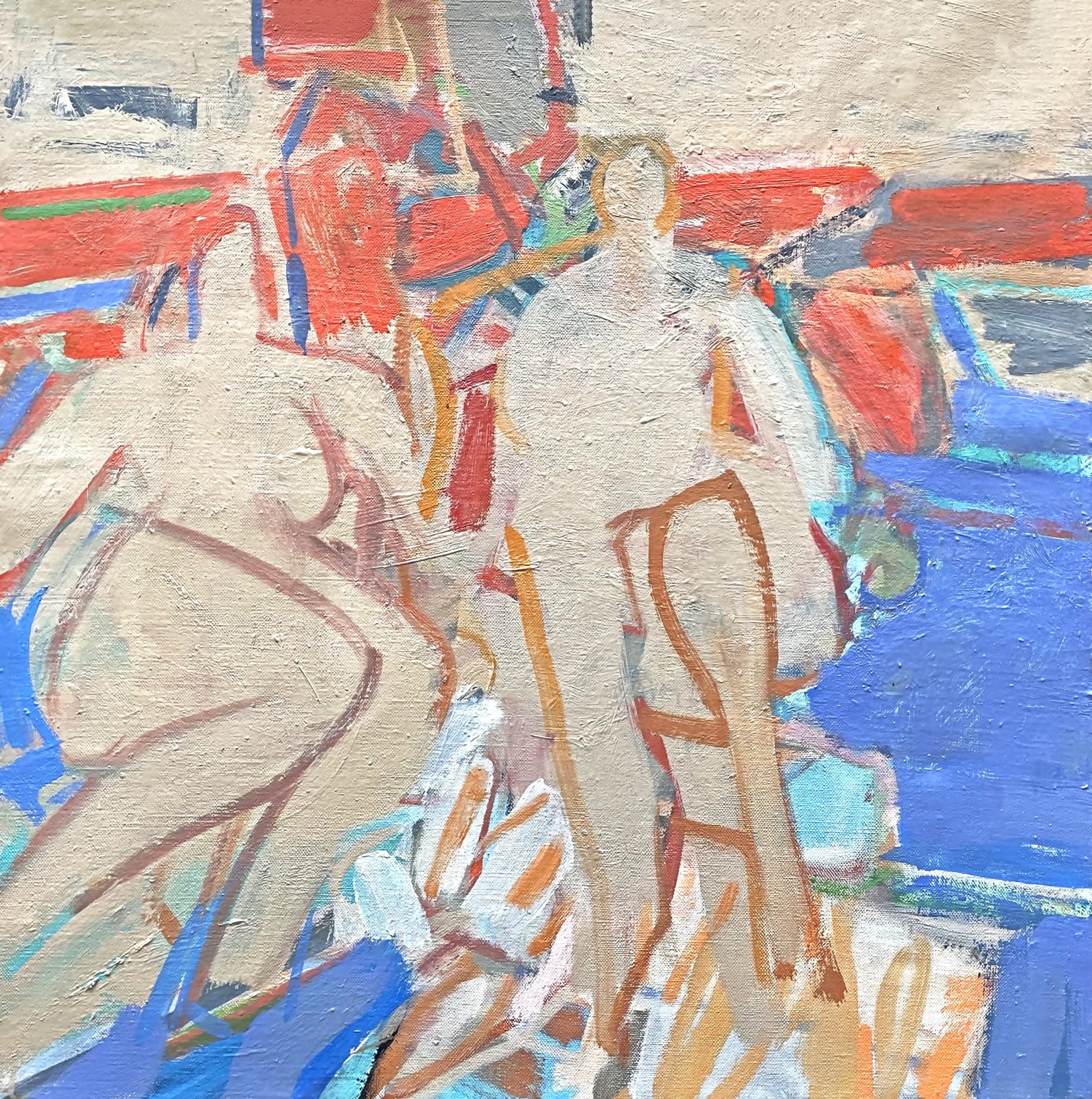 Charles Cajori, Untitled (Two Figures at the Beach), 1989