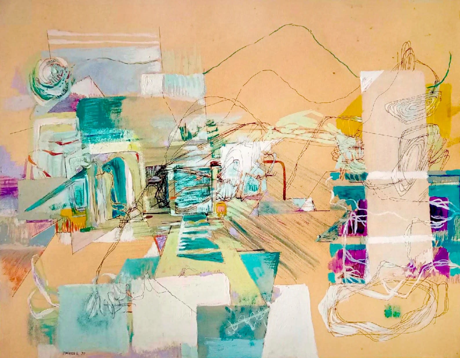Gertrude Barrer, Classical Landscape, 1950 (SOLD)