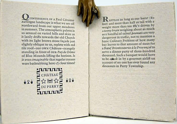 The Quartz Crystal History of Perry Township Since the Earliest Creation of Life by Walter Hamady. Interior page.