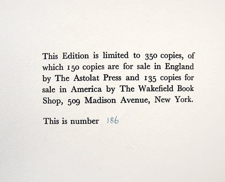 Peckover. The Abbotscourt Papers. Colophon