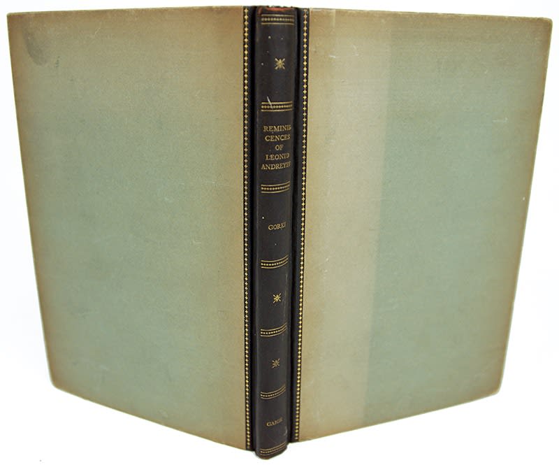 Reminiscences of Leonid Andreyev by Maxim Gorki. Binding