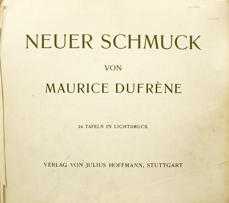 Neuer Schmuck by Maurice Dufrène, illustrated by A. Calavas. Interior page, title page.