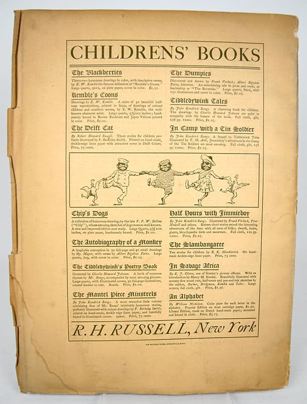 Special Winter Number of the International Studio: Children's Books and Their Illustrators by Gleeson White. Back cover.