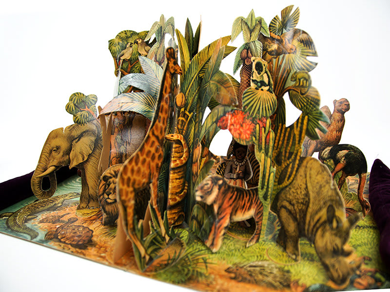 Moko and Koko in the Jungle by Vojtech Kubasta. Pop-up illustration