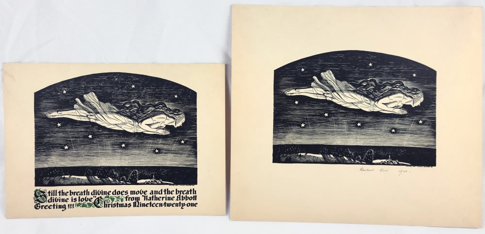 Christmas card and signed proof