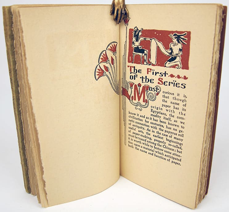 The Art of Making Paper (Pa-p-yor) by Rensselaer W. Daniels. Text spread