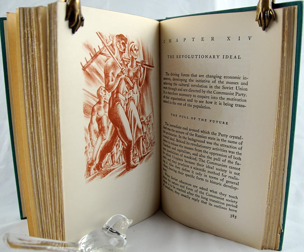 In Place of Profit. Social Incentives in the Soviet Union. Illustrated text spread