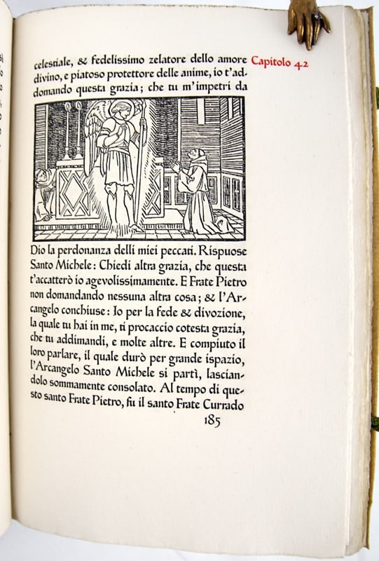 I Fioretti di S. Francesco di Assisi. Illustrated text page