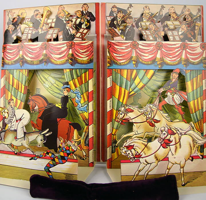 Lothar Meggendorfer's International Circus. A Reproduction of the Antique Pop-Up Book. Pop-up spread