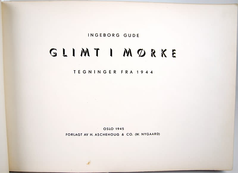 Glimt i Mørke. Title page
