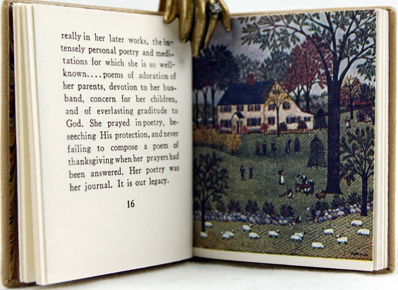 Anne Bradstreet. Illustrated text spread