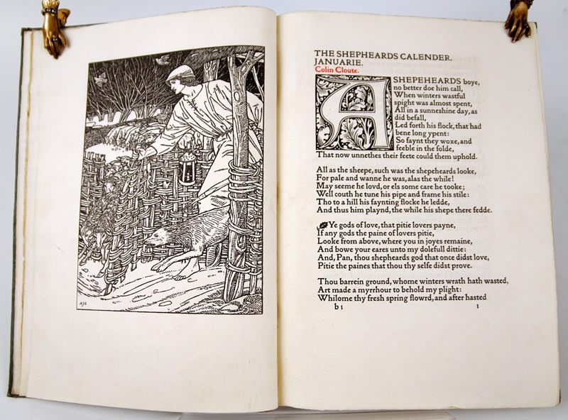 The Shephearde's Calendar: Conteyning Twelve Aeglogues, Proportionable to the Twelve Monethes, by Edmund Spenser. Text spread