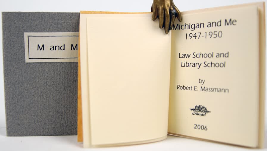 Michigan and Me 1947-1950. Law School and Library School. Title page