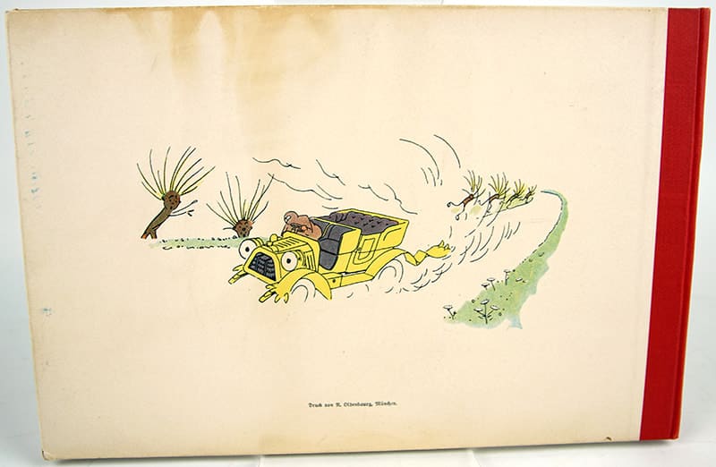 Das Automobil 217-UU by Edmond Cuénod, illustrated by Charles Emile Carlègle. Back cover.