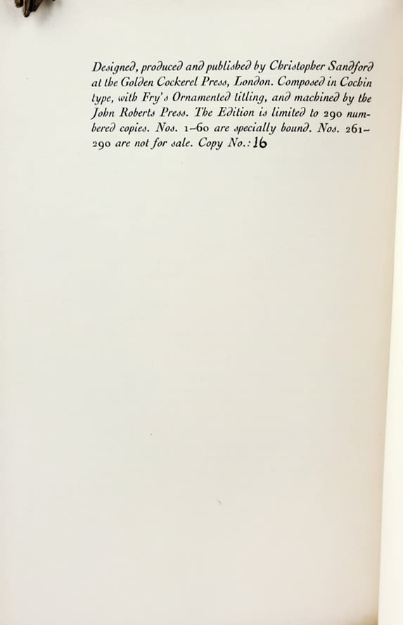 The Serpent's Presence. Colophon