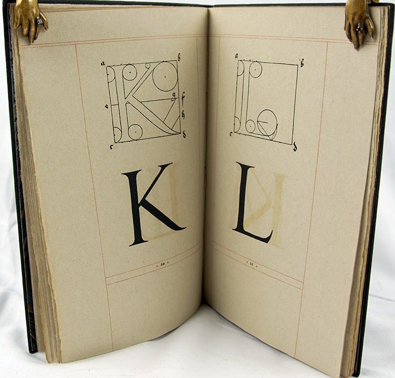 The Construction of Roman Letters by Albrecht Dürer. Text spread