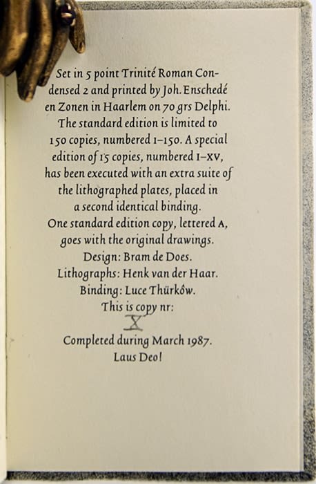 Rip Van Winkle. Colophon