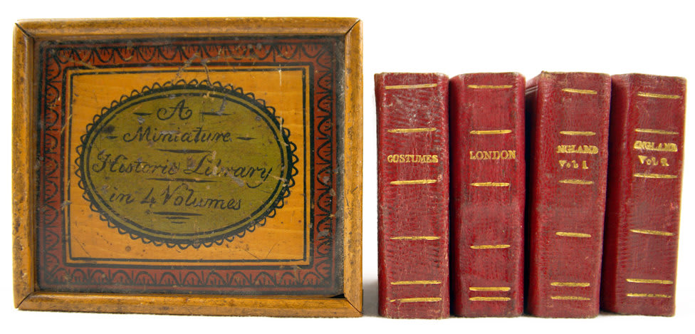 A Miniature Historic Library in 4 Volumes