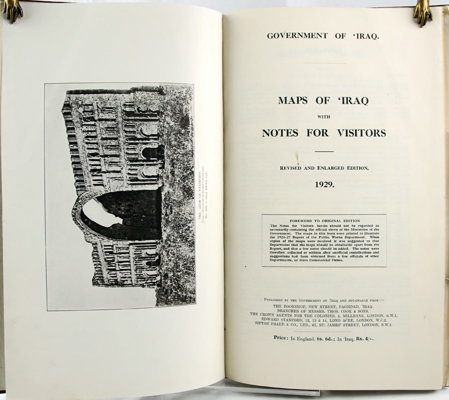 Maps of Iraq with Notes for Visitors. Title-page spread