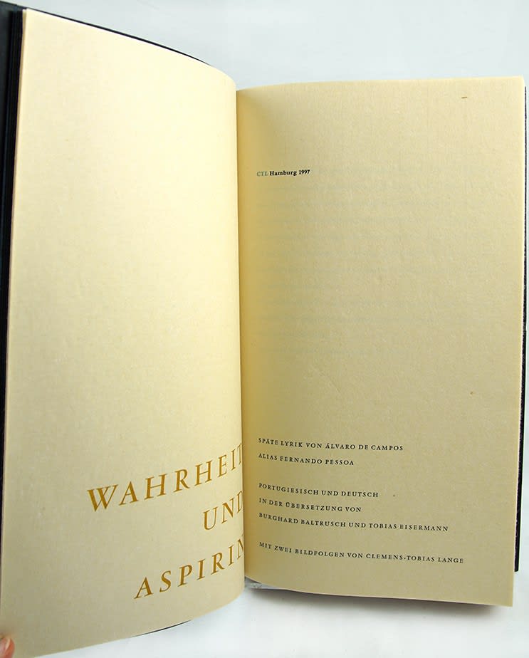 Warheit und Aspirin. Title-page spread
