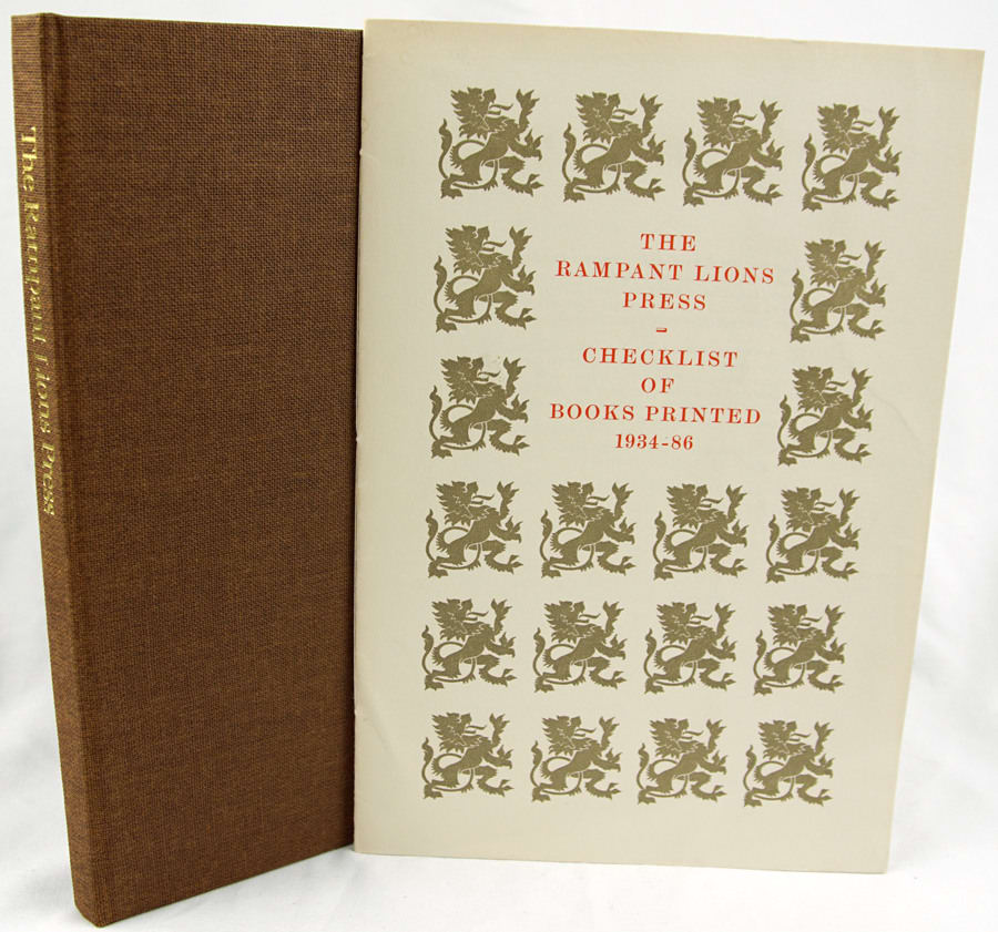 The Rampant Lions Press. A Printing Workshop through Five Decades, 1982
