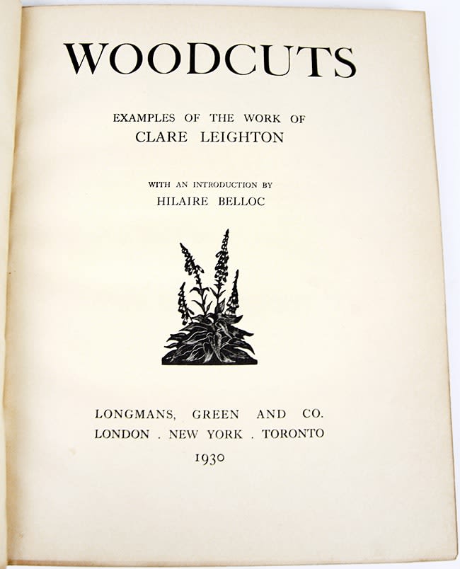 Woodcuts by Clare Leighton. Title page