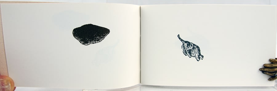 The Floating Elephant, by Dogear Wryde / The Dancing Rock, by Ogdred Weary. Illustrated spread