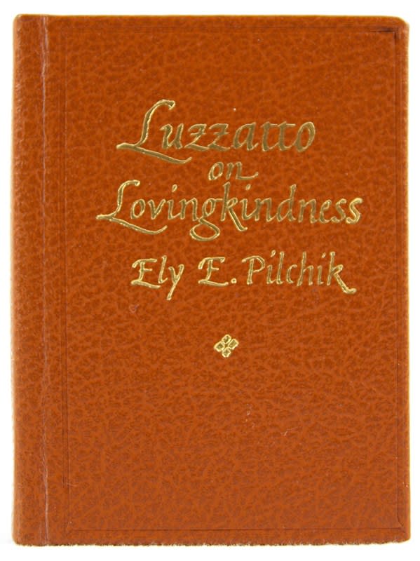 Moses Hayyim. Luzzatto on Lovingkindness. Front cover