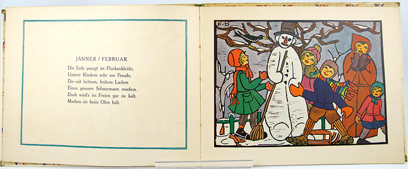 Ein Frohes Jahr by Käthe Berl. Interior page with illustration.