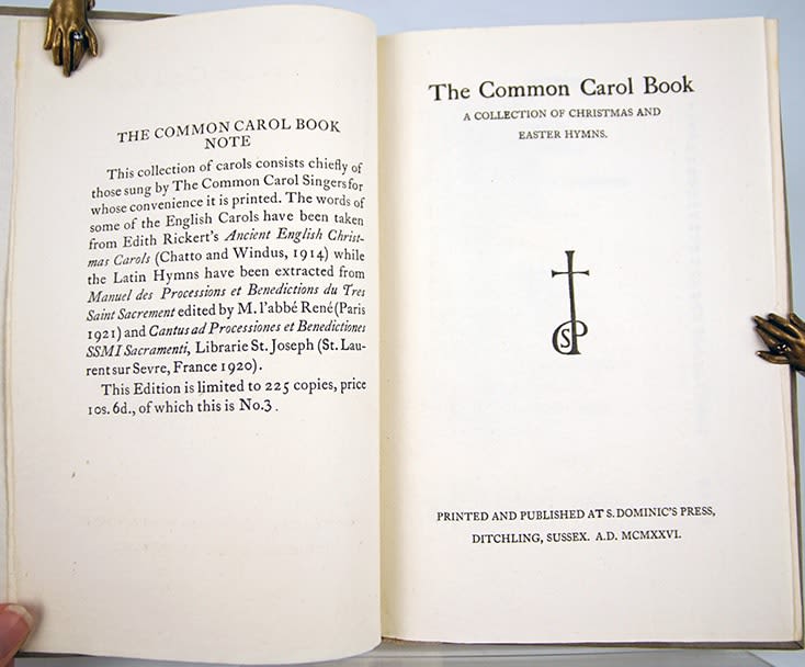 The Common Carol Book. A Collection of Christmas and Easter Hymns. Title page