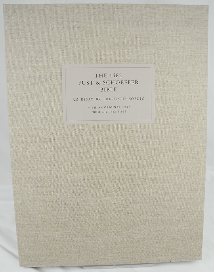 The 1462 Fust & Schoeffer Bible. Box