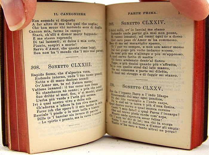 Le Rime by Francesco Petrarca. Interior page.