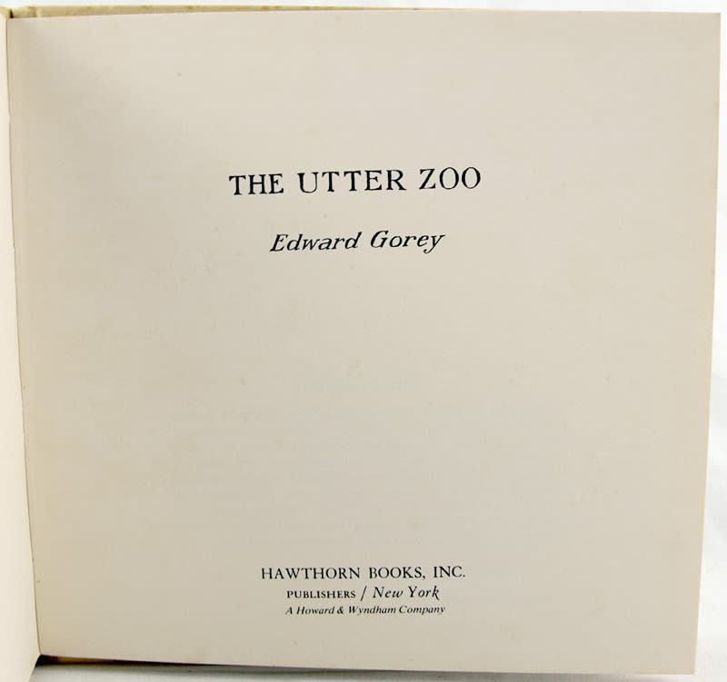 The Utter Zoo. Title page