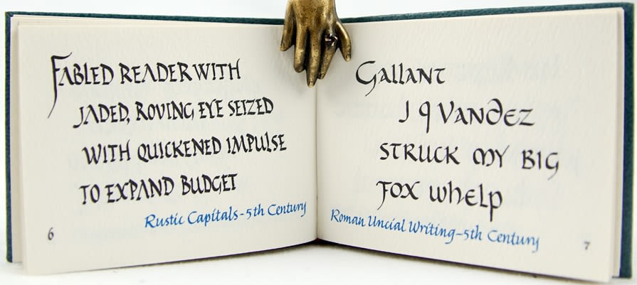 Alphabet Sentences. Text spread