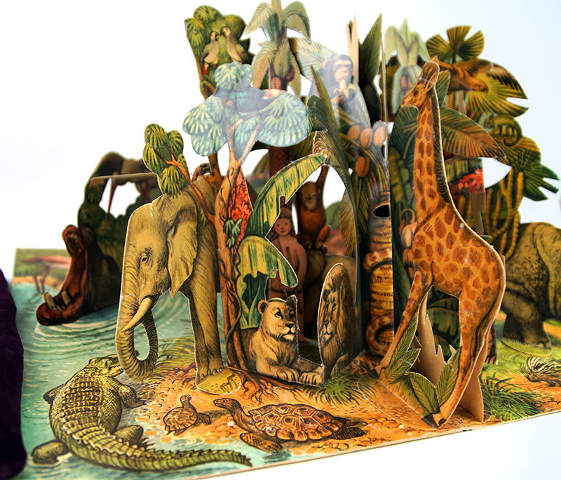 Moko and Koko in the Jungle by Vojtech Kubasta. Pop-up illustration