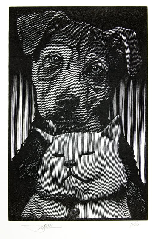 Six Engravings illustrated by Barry Moser, with poem by Richard Grossman. Engraving.