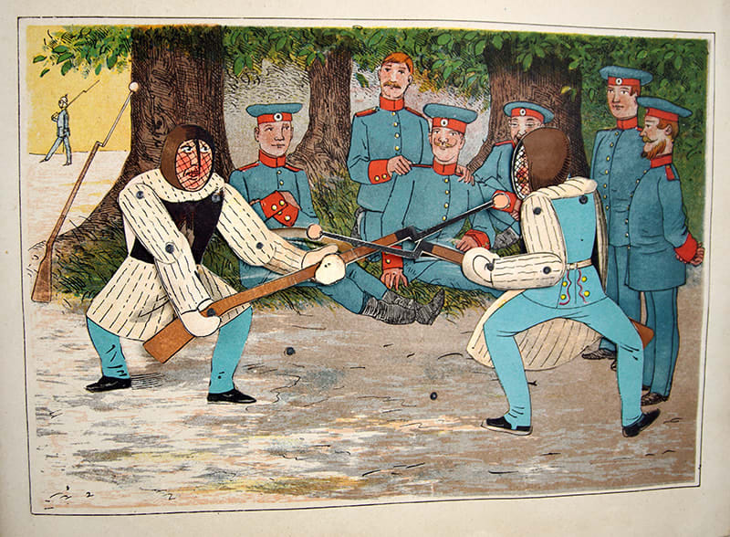 Militärisches Ziehbilderbuch by Lothar Meggendorfer. Movable illustration