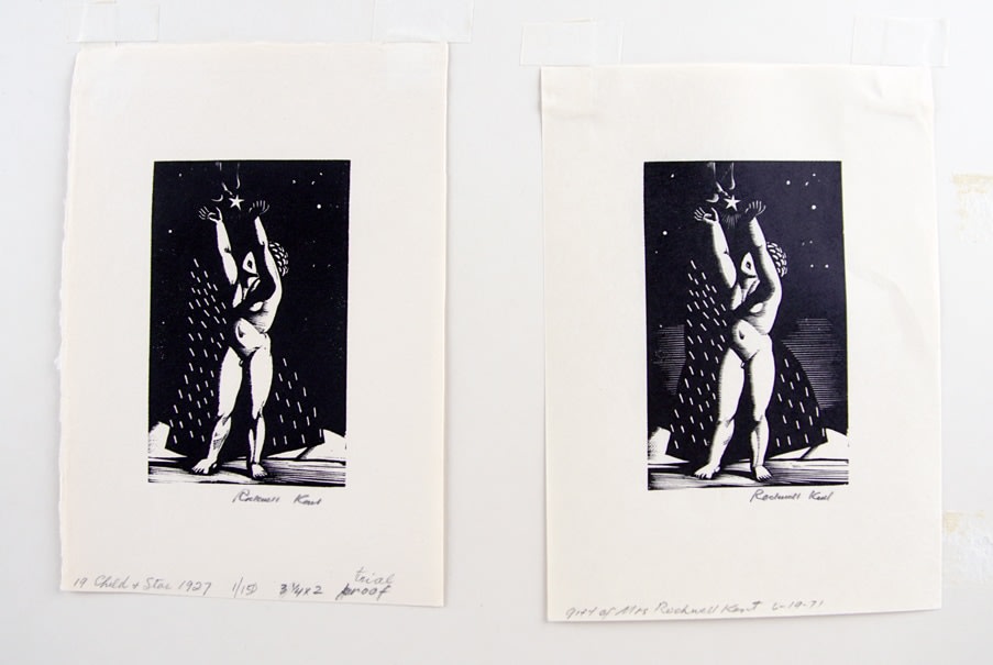 Child and Star - editioned print and trial proof