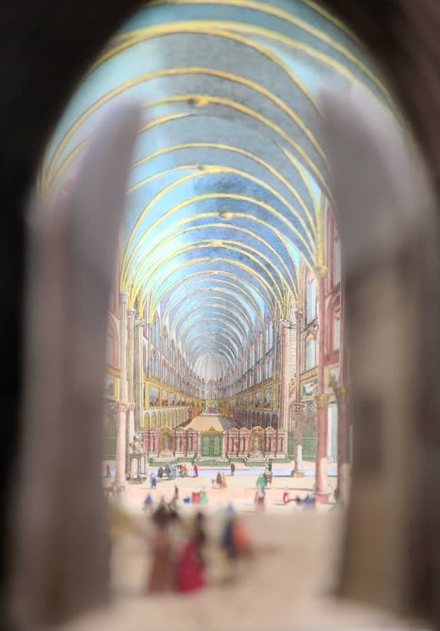 La cathedrale de Notre-Dame a Paris. The Cathedral of Our-Woman in Paris. Center through doors