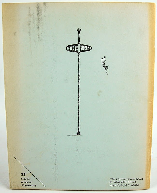 Fall/Winter 1976 Edward Gorey Priced Order List. Back cover.