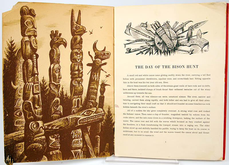 An American Indian Camp by Vojtech Kubasta. Interior page.