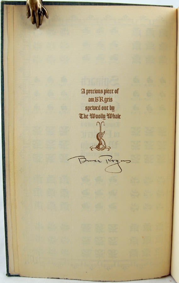 Spinach from Many Gardens. Bruce Rogers signature