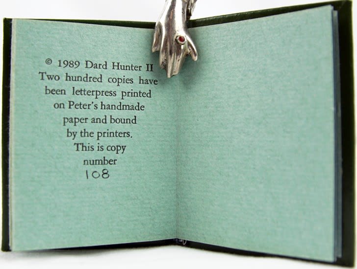 Dard Hunter. A Short Biography of Dard Hunter, Jr. Colophon