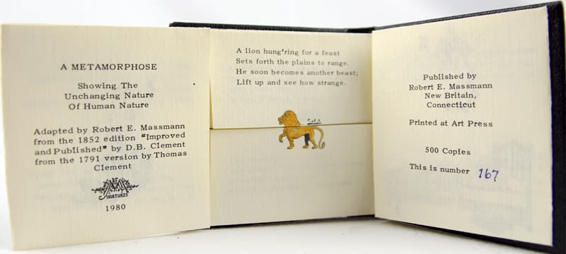 A Metamorphose Showing the Unchanging Nature of Human Nature. Pages unfolded