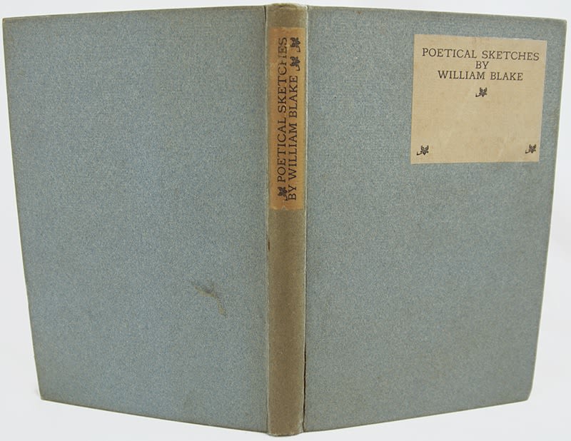 Poetical Sketches by William Blake. Binding