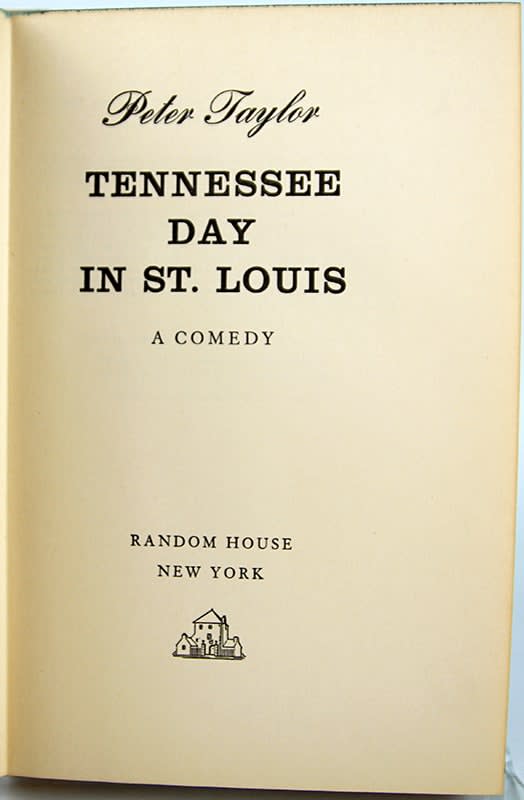 Tennessee Day in St. Louis by Peter Taylor. Title page.