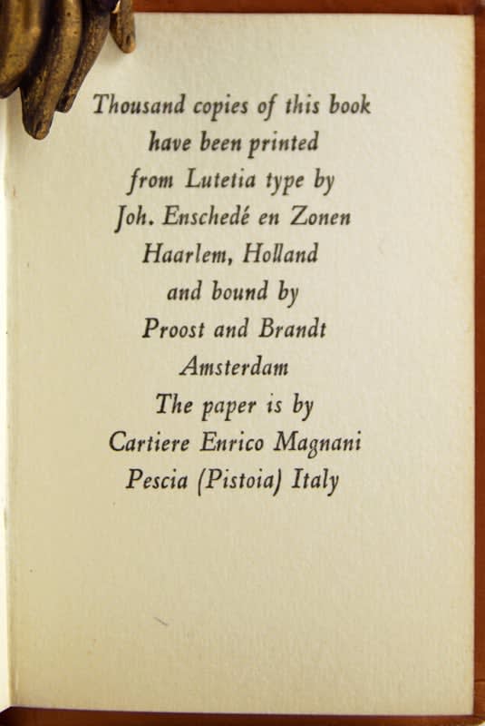 Gray's Elegy. Written in a Country Churchyard. Colophon