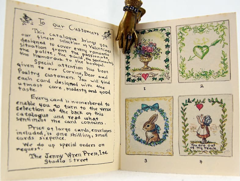 The Jenny Wren Book of Valentines. Illustrated spread